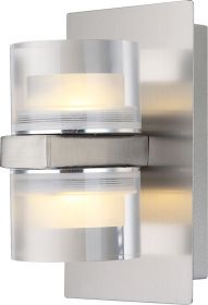 Светильник настенный Globo 41547-2, матовый никель, LED, 2x5W